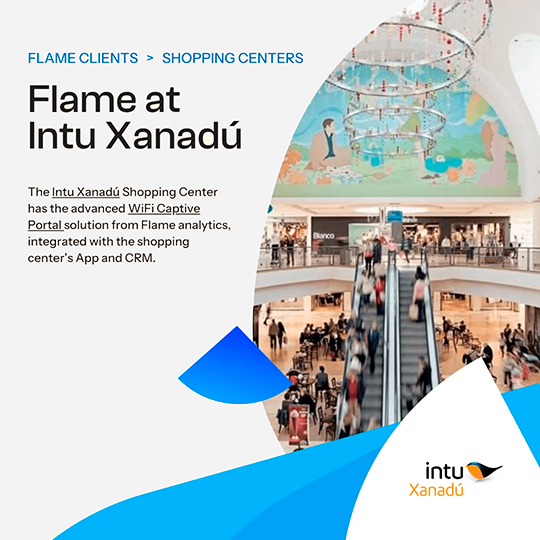 Intu Xanadú Shopping Center integrates WiFi Captive Portal with its App and CRM using Flame Analytics