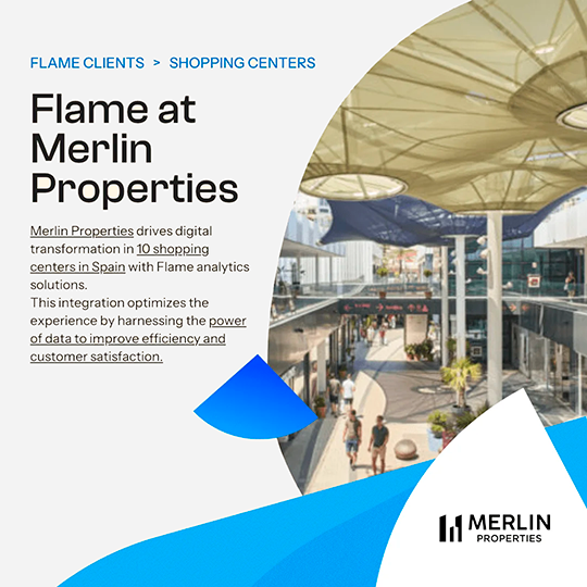 Merlin Properties drives digital transformation in 10 Spanish shopping centers using data solutions from Flame Analytics