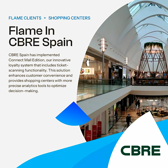 CBRE Spain implements the Connect Mall Edition loyalty system with ticket-scanning functionality by Flame Analytics